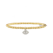 Sami Luxe Religious Bracelet with evil eye charm in gold and silver
