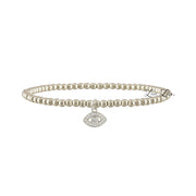 Sami Luxe Religious Bracelet with evil eye charm in silver 