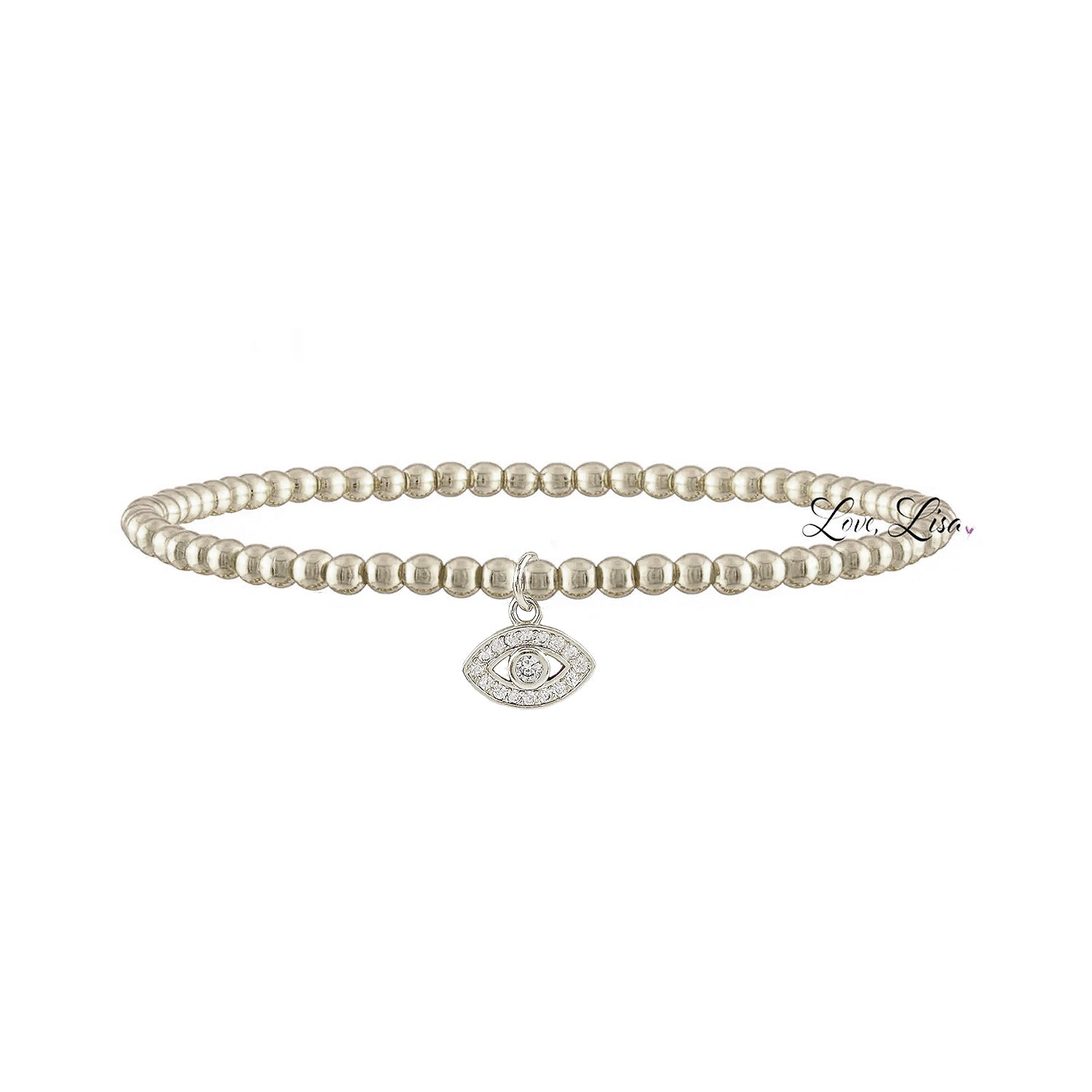 Sami Luxe Religious Bracelet with evil eye charm in silver 