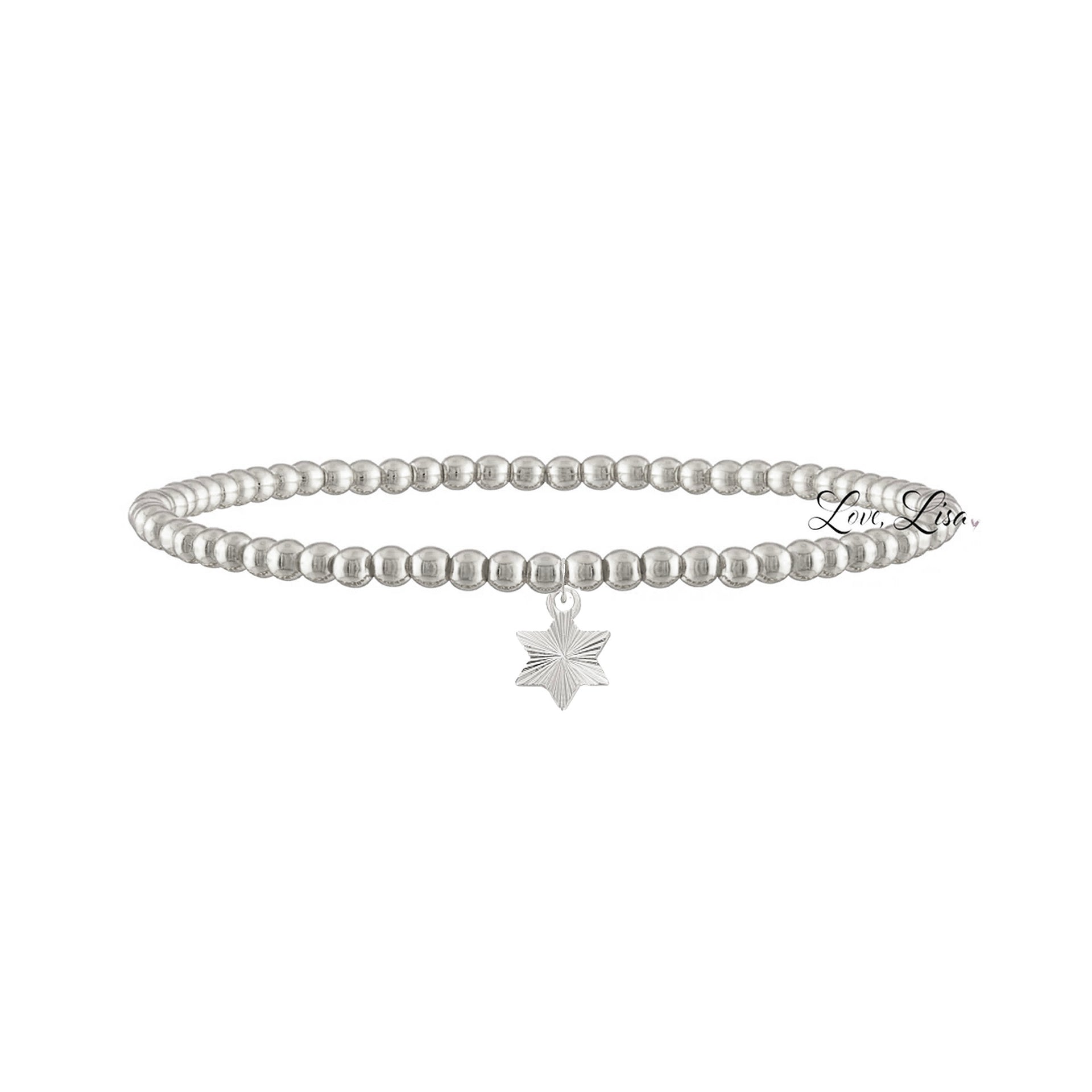 Sami Luxe Religious Bracelet with gleaming silver Star of David charm