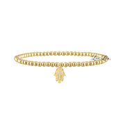 Sami Luxe Religious Bracelet with hamsa charm in gold tone