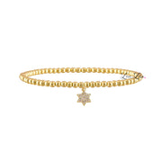  Sami Luxe Religious Bracelet with solid gold Star of David charm


