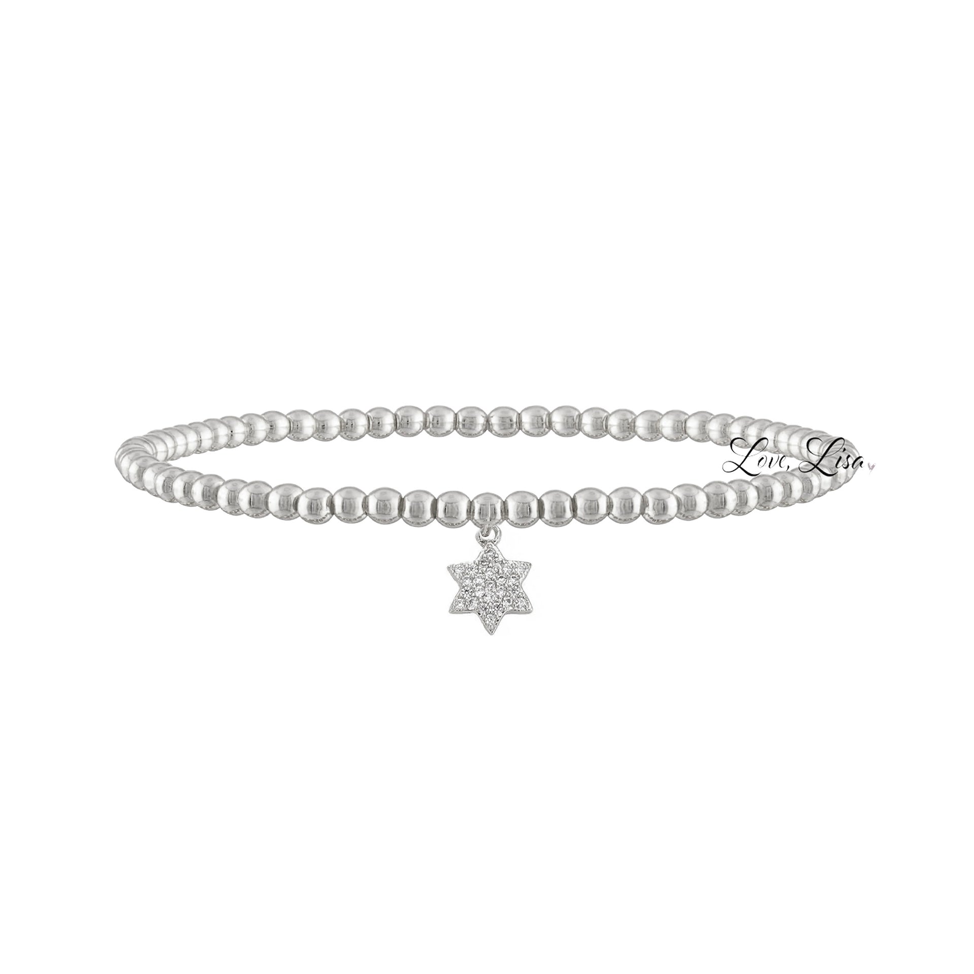 Sami Luxe Religious Bracelet with solid silver Star of David charm