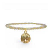sand dollar charm anklet golden aura beaded anklet Love Lisa coastal ankle bracelet