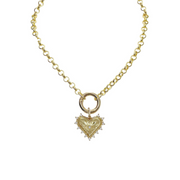 sarah jessica parker gold heart diamond necklace as seen on sex in the city