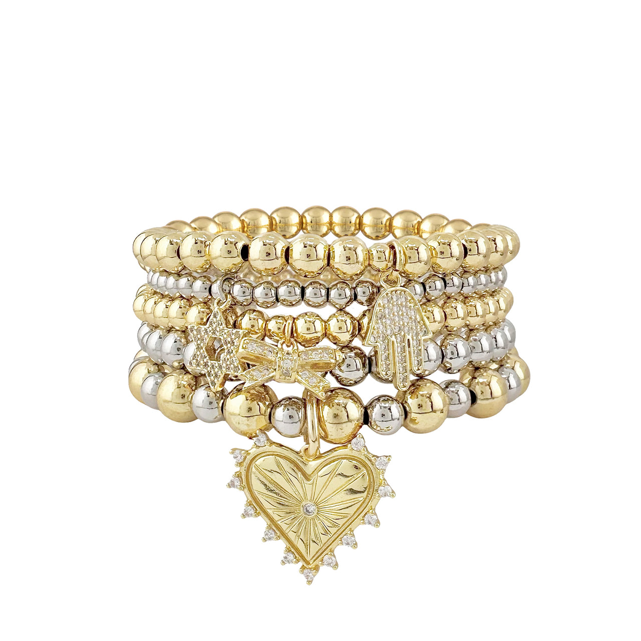 Sarah Jewish Star of David Stack of Bracelets