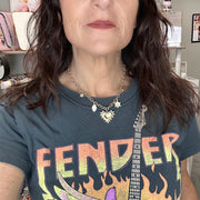 Model wearing Sarah Love Jewish Star of David Necklace by Love Lisa