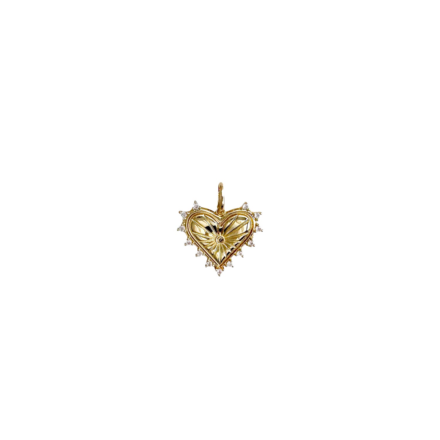 Love Lisa Sarah Stunning Heart Charm gold crystal heart pendant jewelry