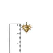 Sarah Stunning Heart Charm crystal heart pendant measuring approximately one inch