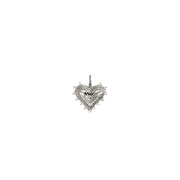 Sarah Stunning Heart Charm silver crystal heart pendant jewelry