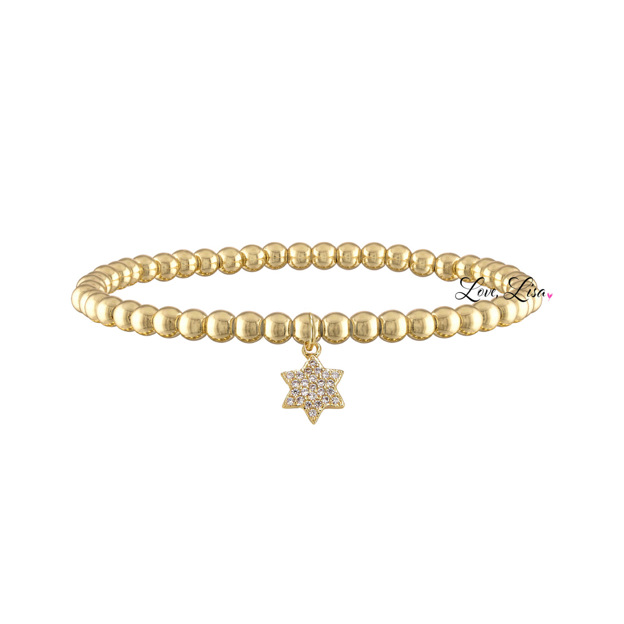 Sari Star of David Bracelet in Gold by Love Lisa