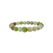 scarlett gemstone beaded bracelet with green 8mm gemstone beads and pavé accent