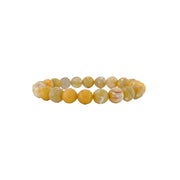 scarlett gemstone beaded bracelet with yellow 8mm gemstone beads and pavé accent