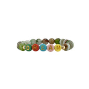 scarlett dream gemstone bracelet with colorful beaded stretch design