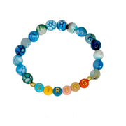 scarlett strong gemstone bracelet with vibrant beaded stretch style