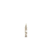 shimmering believe word charm with pave crystals in gold finish