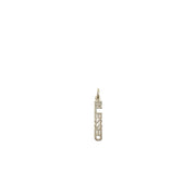 shimmering blessed word charm with pave crystals in gold finish