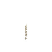 shimmering grateful word charm with pave crystals in gold finish