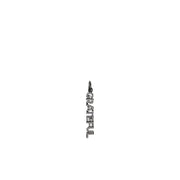 shimmering happiness word charm with pave crystals in gunmetal finish