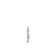 shimmering grateful word charm with pave crystals in silver finish