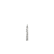 shimmering happiness word charm with pave crystals in silver finish