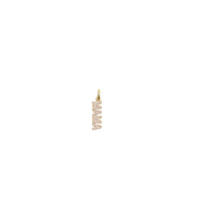 shimmering mama word charm with pave crystals in gold finish