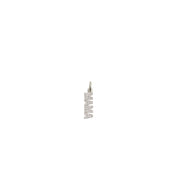 shimmering mama word charm with pave crystals in silver finish