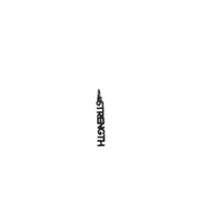 shimmering strength word charm with pave crystals in black finish