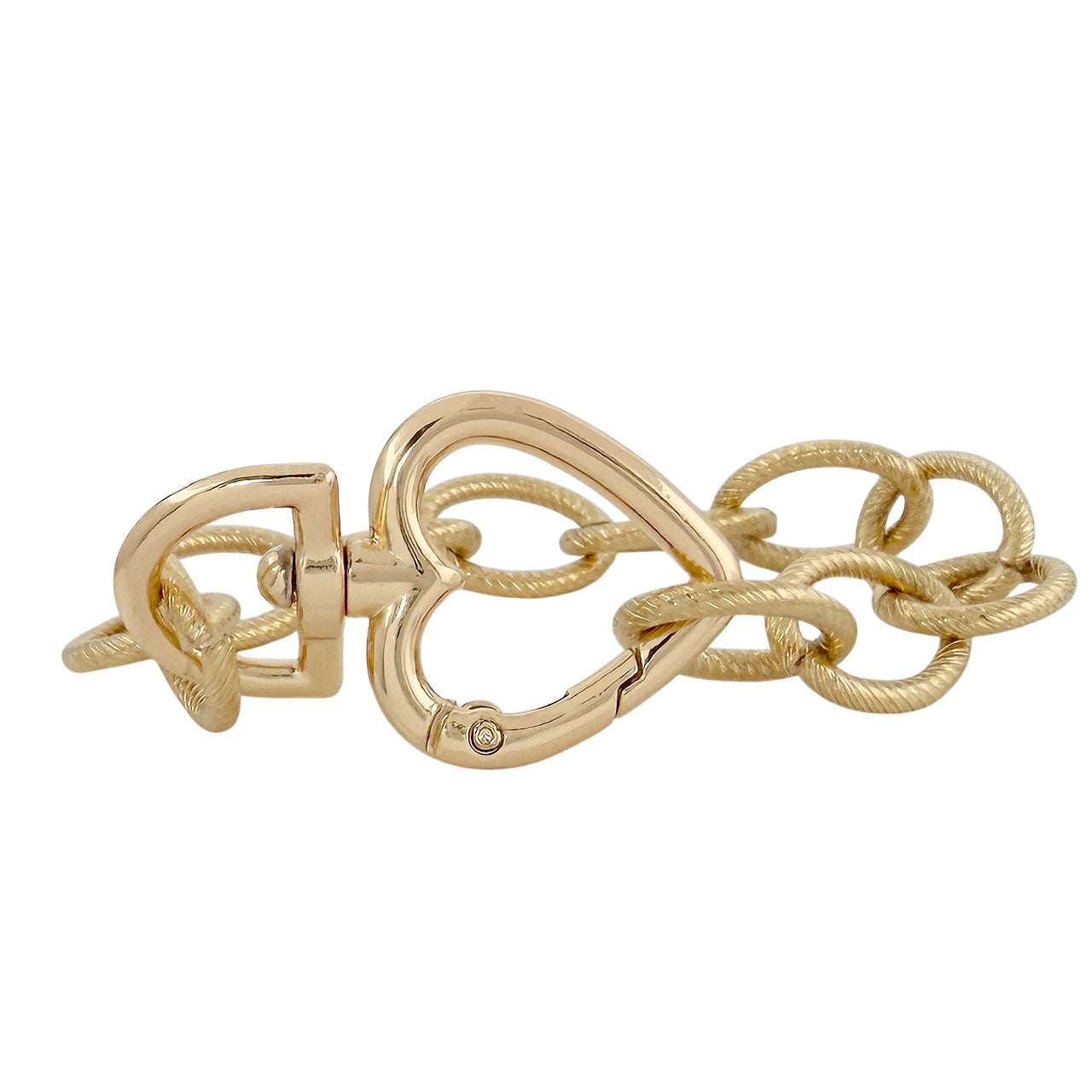 Love Lisa signature heart clasp bracelet gold chain bracelet with oversized heart clasp
