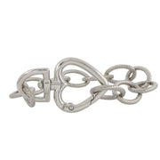 Love Lisa signature heart clasp bracelet silver chain bracelet featuring heart clasp detail