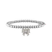 silver Samantha Bow Bracelet beaded bracelet bow charm for women
