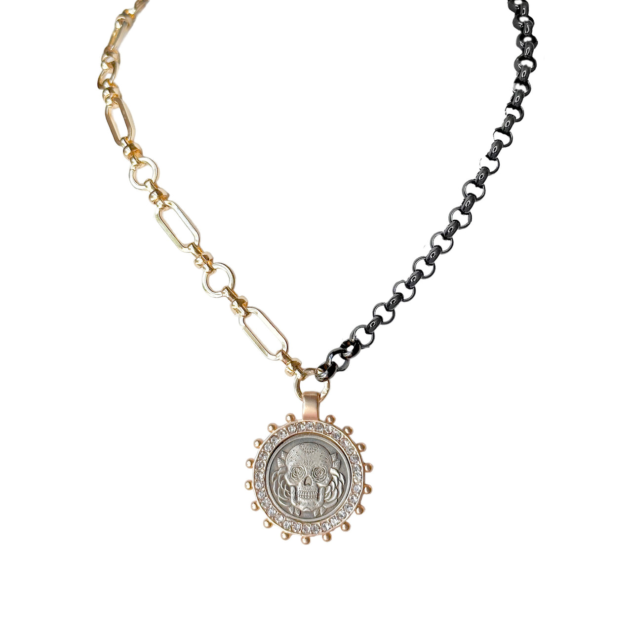Becca Skull Coin Necklace