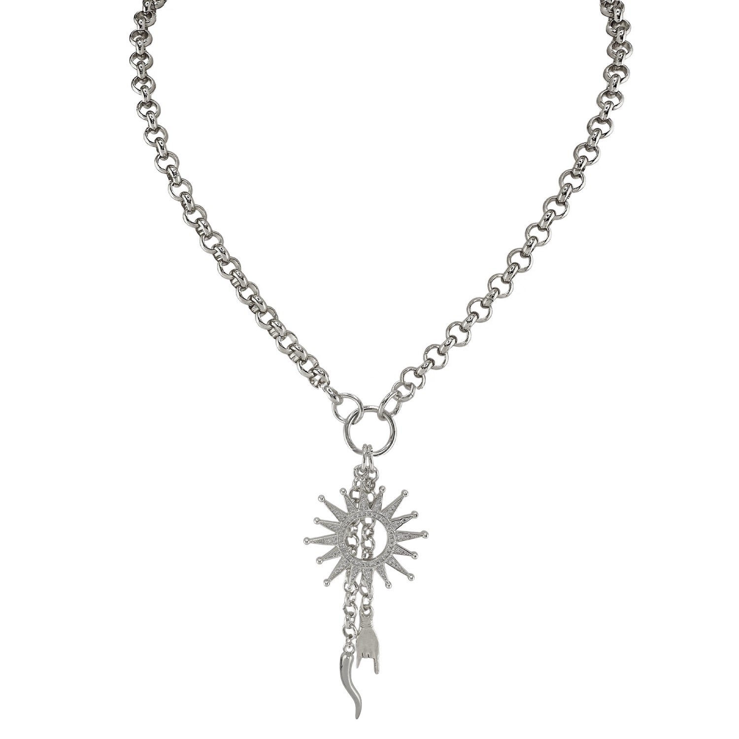 love lisa silver sole amuleto italian horn necklace