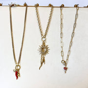 love lisa italian horn necklace group shot on display

