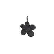 sparkling bloom charm black flower pendant sparkle love lisa