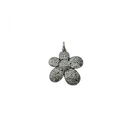 sparkling bloom charm gunmetal pave flower charm love lisa