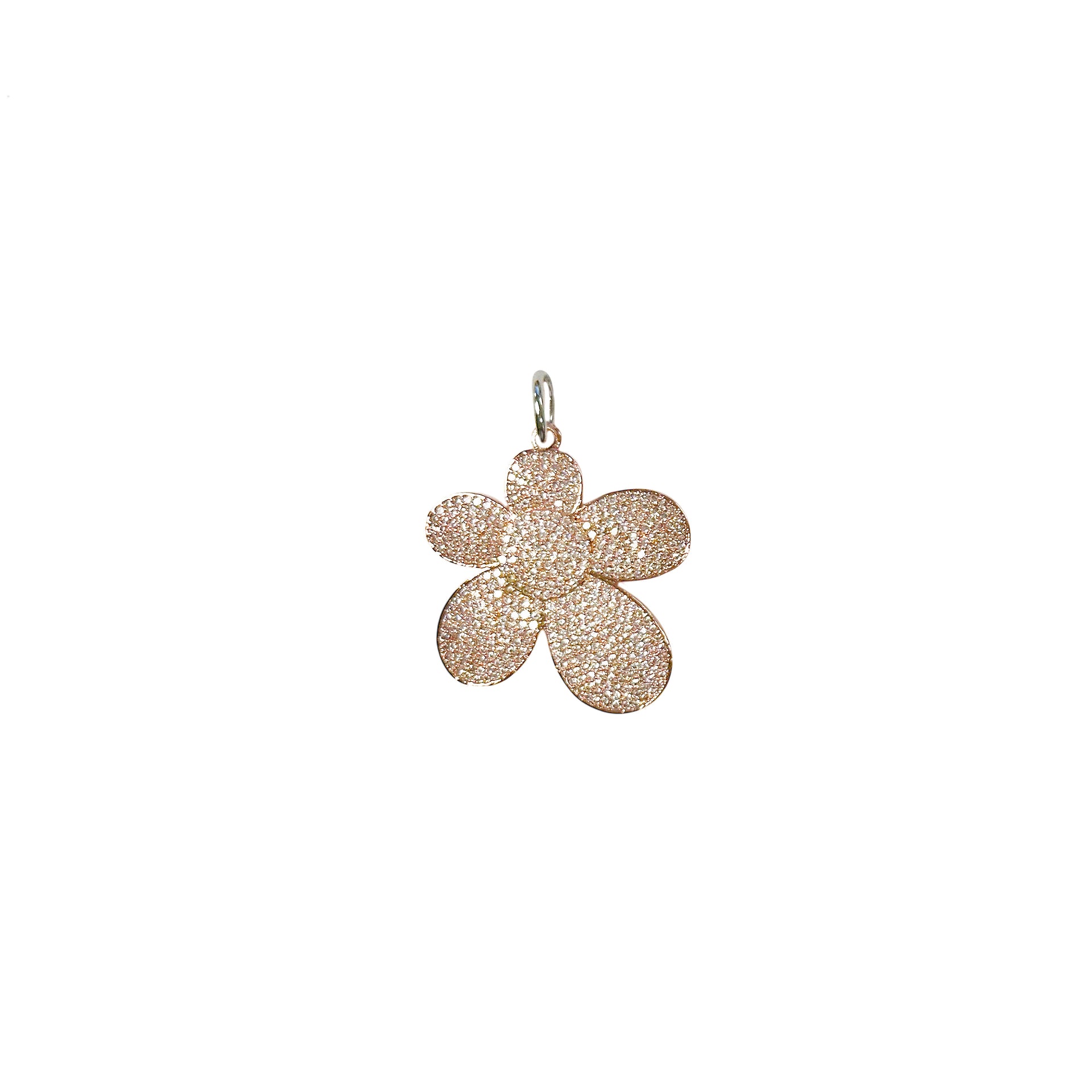 sparkling bloom charm rose gold flower charm love lisa