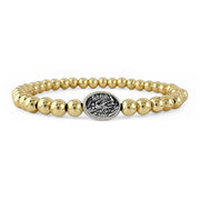subliminal saint michael the archangel bracelet gold with oval medal love lisa