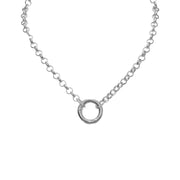 Stacie clasp necklace silver chain with bold front clasp modern statement necklace Love Lisa