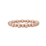 stacy plain 8mm beaded stretch bracelet rose gold with spacer beads