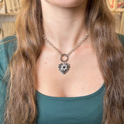 model wearing stacy star of david charm on clasp necklace love lisa