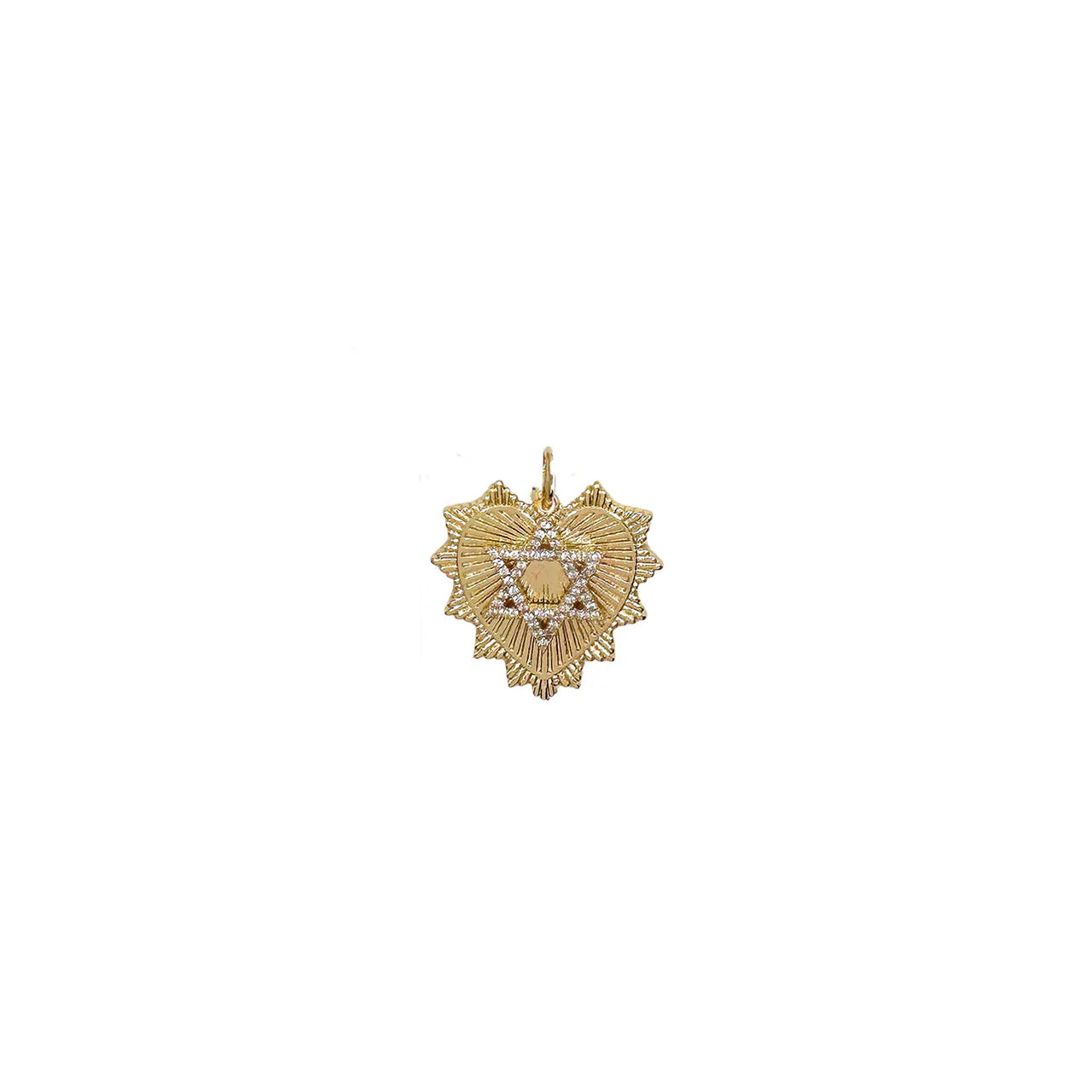 gold stacy star of david heart charm by love lisa
