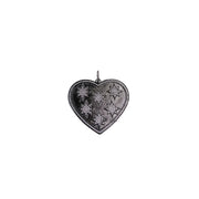 starburst heart charm gunmetal version with starburst details love lisa