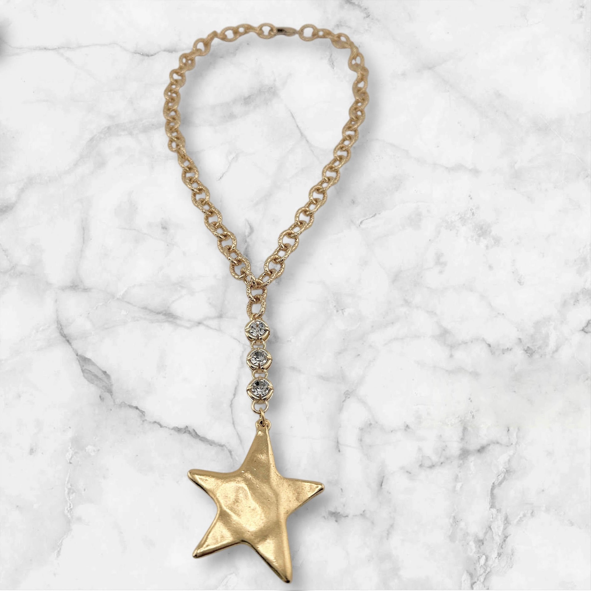 Starlight Glam Star Necklace Gold Love Lisa jewelry gift for her