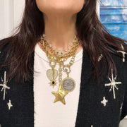 Love Lisa Starlight Glam Star Necklace layered gold chain necklace