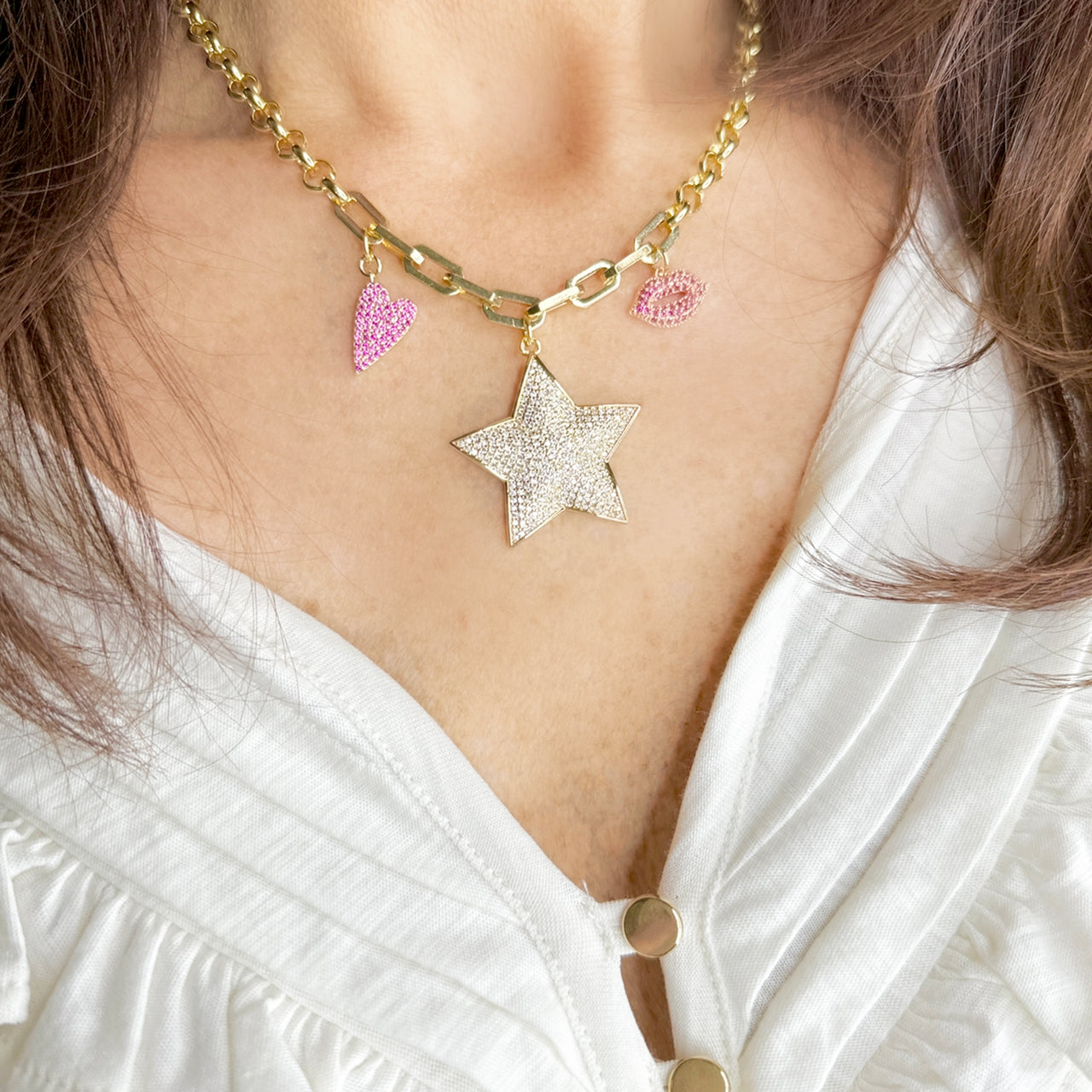 Emily Kisses Star Necklace