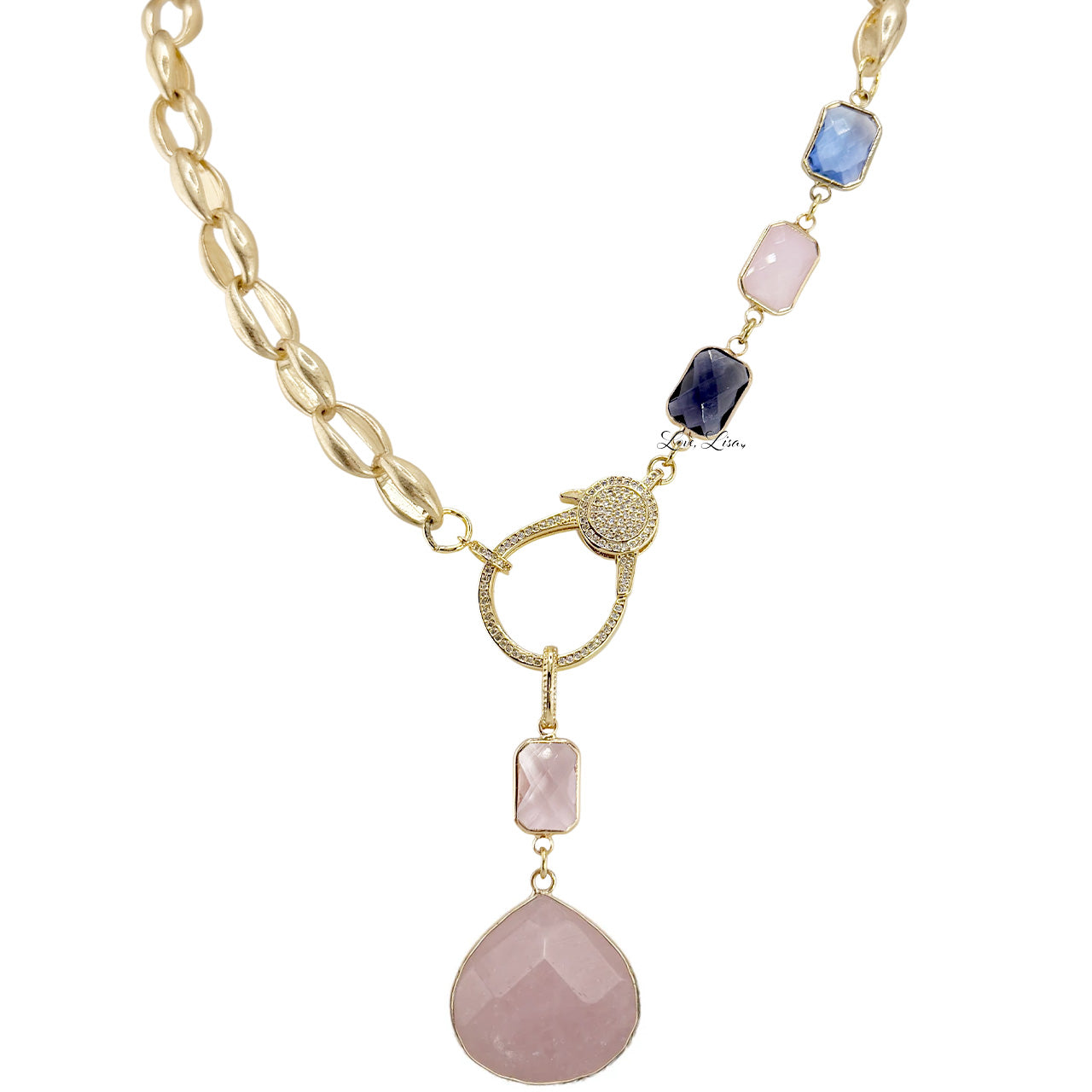 Valentina Gemstone Drop Necklace