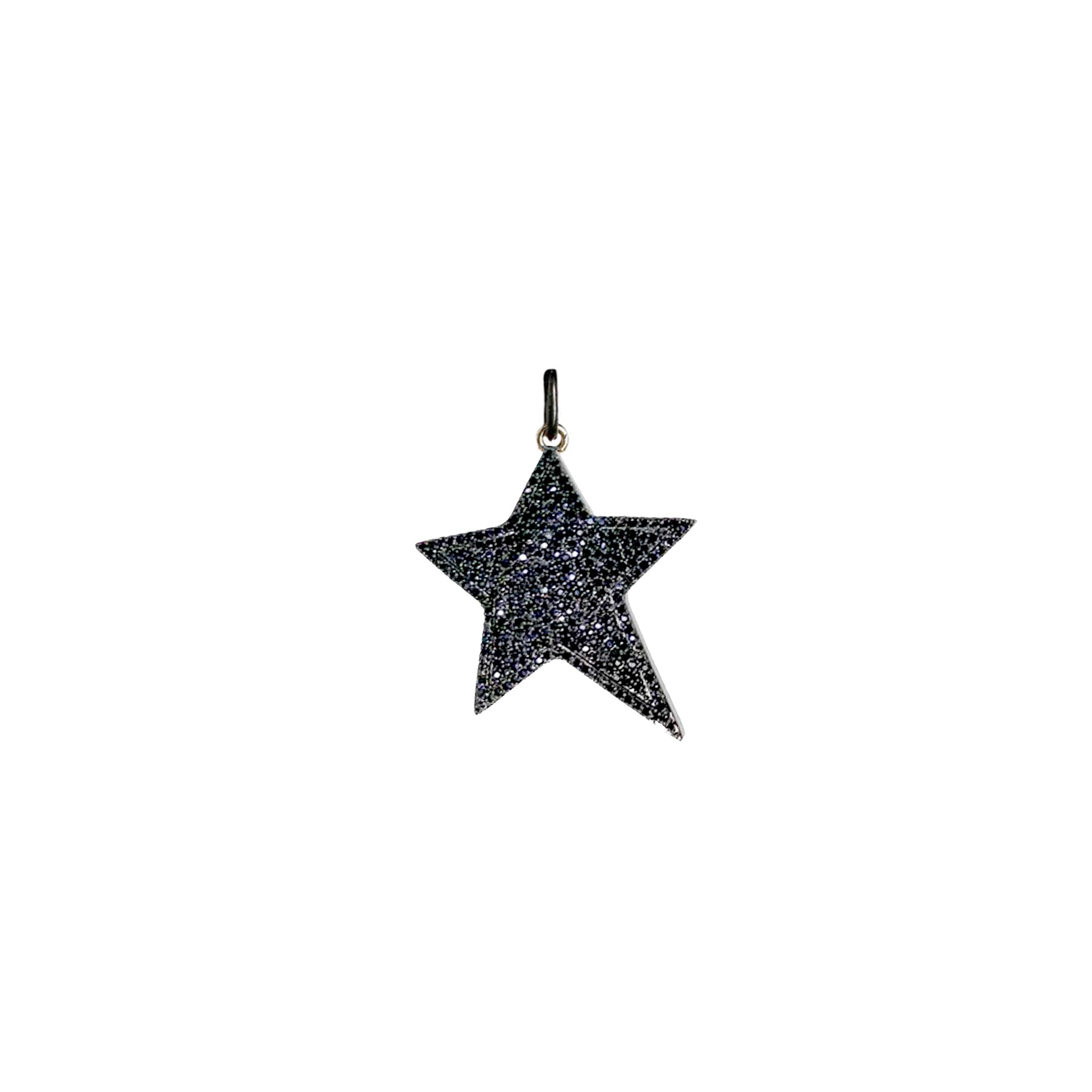 Love Lisa stunning star charm black diamond pavé crystal star pendant jewelry