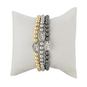 subliminal guardian angel stretch bracelet beaded stack on display pillow love lisa
