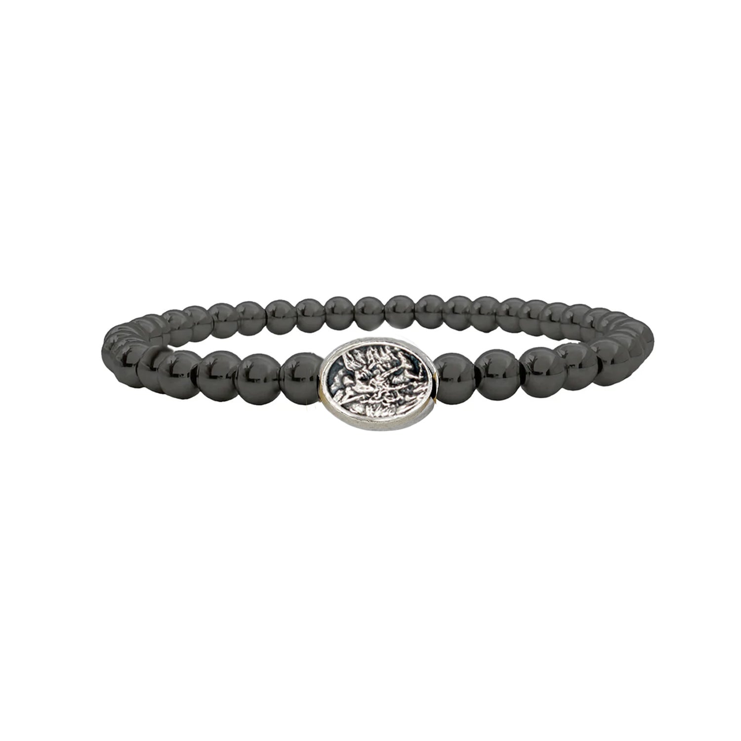 subliminal saint michael the archangel bracelet gunmetal version with guardian angel engraving love lisa